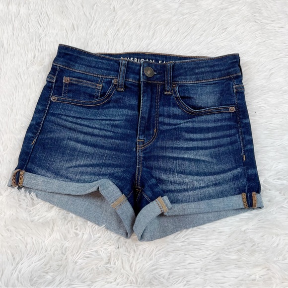 American Eagle Outfitters Pants - American Eagle next level stretch roll cuff denim shirt in blue